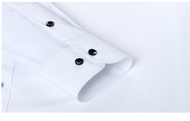 6xl summer black White Oversize men's long-sleeved Dress shirt  High quality elastic force non-iron  business casual
