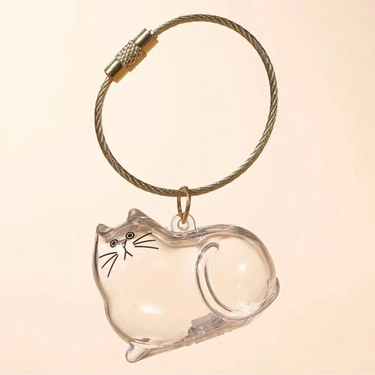 Pet Hair Memorial Resin Storage Capsule Creative Cat/Dog Hair Pendant Unique Keychain Novel Trendy Souvenir Car Decorate Gift