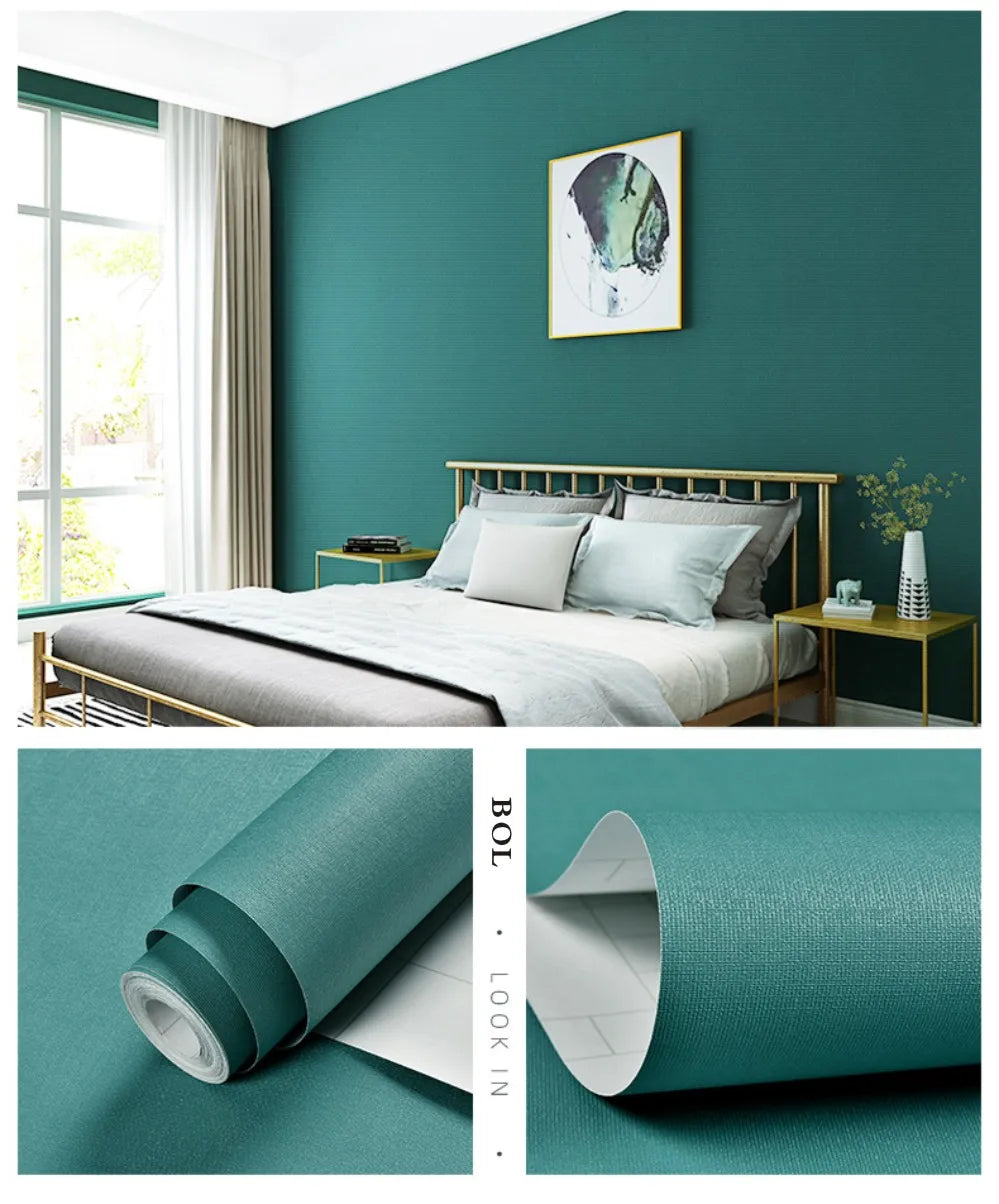 Solid Color Self-Adhesive Macaron Wallpapers Furnitures Cabinet Renovation Sticker Bedroom Vinyl Film DIY Living Room Home Decor
