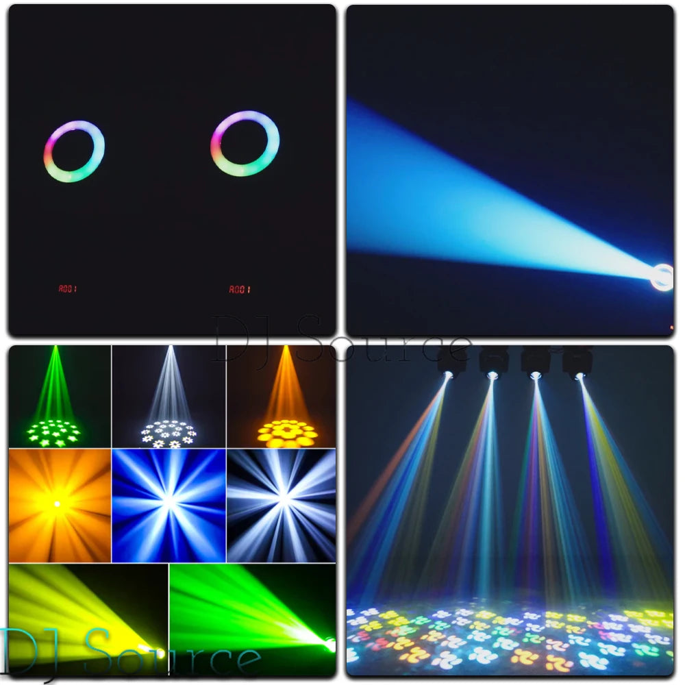 2Pcs/lot Mini LED 150W Beam Moving Head Light With Aperture 18 Prism Rainbow Effect DJ Stage Lights DMX512 For Disco Party CLub