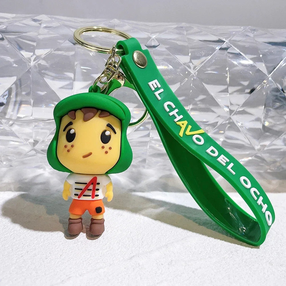 Lively and Humorous Anime El Chavo Del Ocho Keychain - Funky Key Ring for Bags, Cars, and Gifts, Cute and Cool Pendant