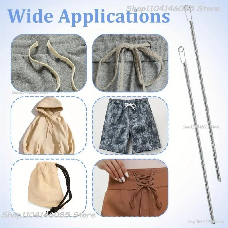 Rope Threading Tool Bendable Spring Drawstring Threader Clip Drawstring Thread Multi Functional DIY Sewing Accessories