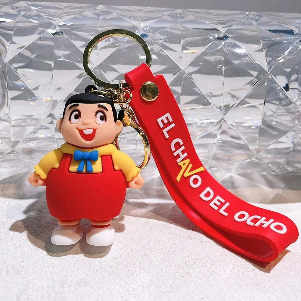 Lively and Humorous Anime El Chavo Del Ocho Keychain - Funky Key Ring for Bags, Cars, and Gifts, Cute and Cool Pendant