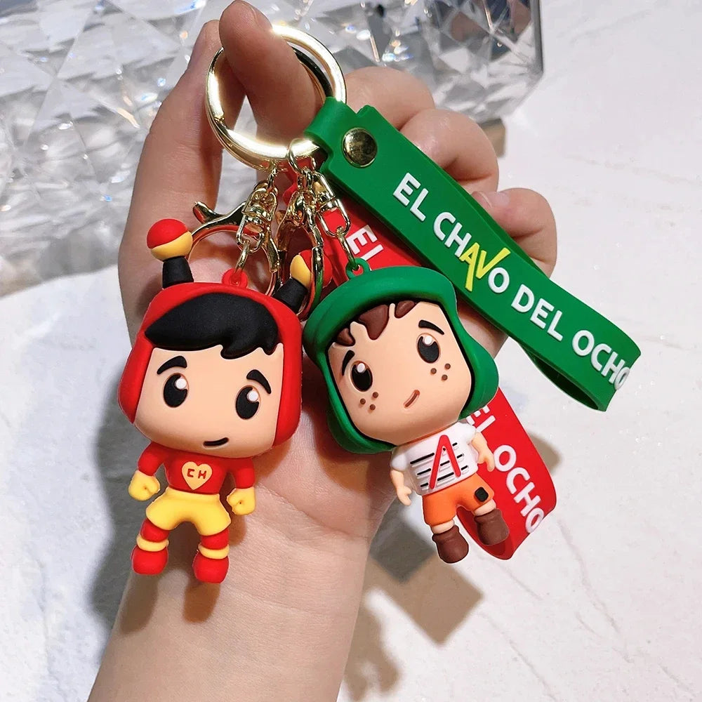 Lively and Humorous Anime El Chavo Del Ocho Keychain - Funky Key Ring for Bags, Cars, and Gifts, Cute and Cool Pendant