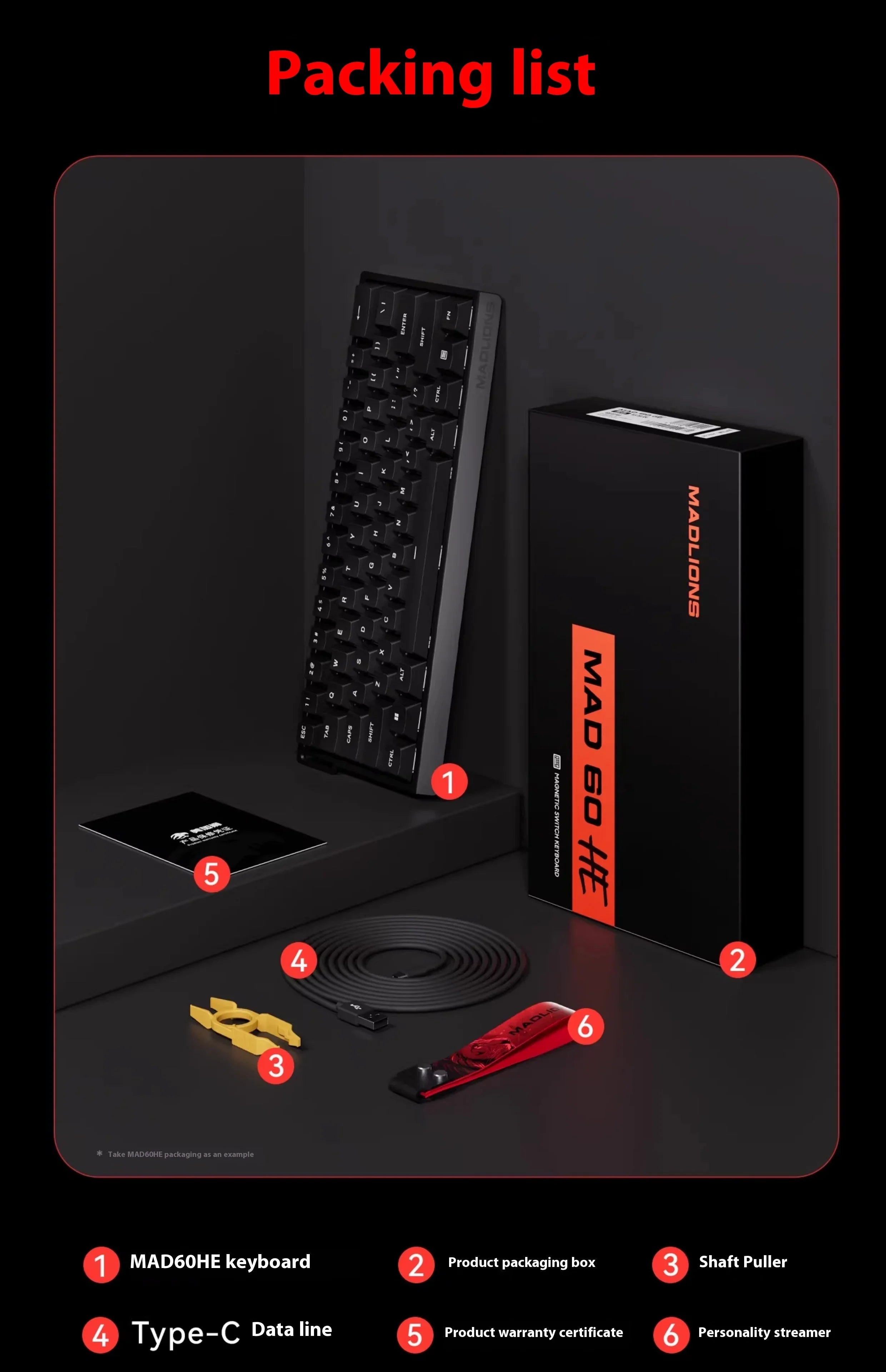 Hot Sale MADLIONS MAD60HE Magnetic Switch Keyboard Mechanical Keyboard 8000Hz 0.01mmRT Wired Custom Valorant Gaming Keyboard