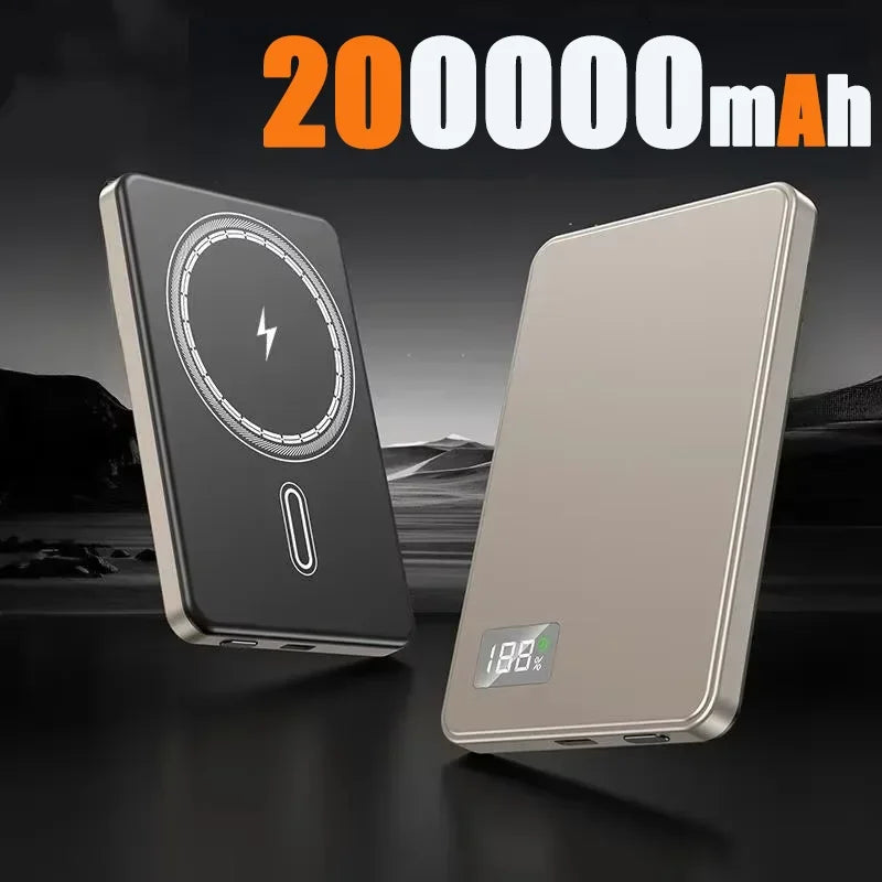 Lenovo 500000mAh Wireless Magnetic PowerBank for Magsafe Fast Charging PD22.5W Portable External Battery Supply for iPhone 15-17