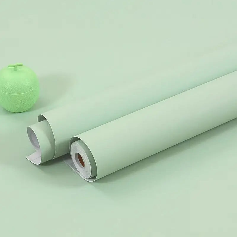 Solid Color Self-Adhesive Macaron Wallpapers Furnitures Cabinet Renovation Sticker Bedroom Vinyl Film DIY Living Room Home Decor