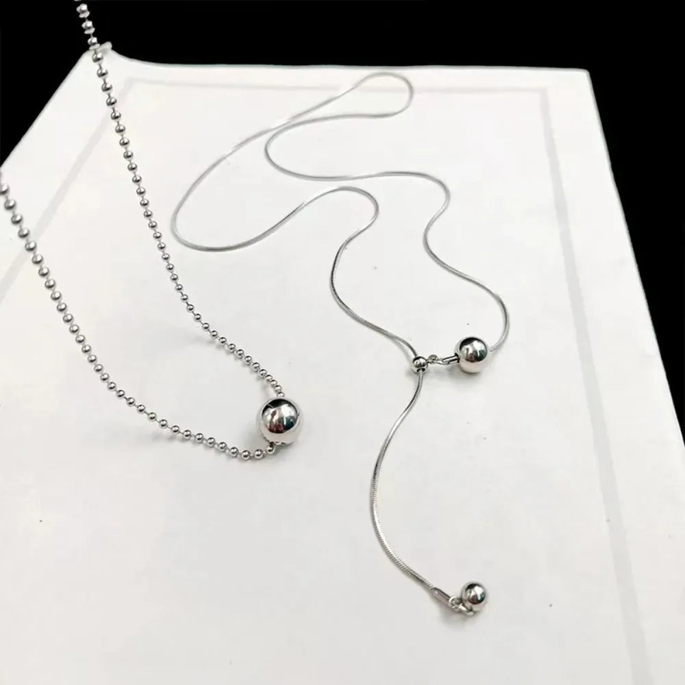 Retro Alien Irregular Baroque Pearl Pendant Necklace for Women Vintage Green Black Crystal Bead Long Necklace Neck Chain Jewelry