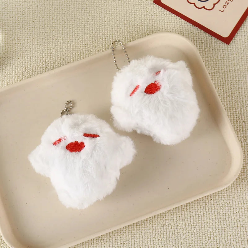IFYOUOO Hutao Cosplay Keychain Unisex Ghost Pendant Plush Doll Key Rings Accessories Key Chains Hanging Bag Charms