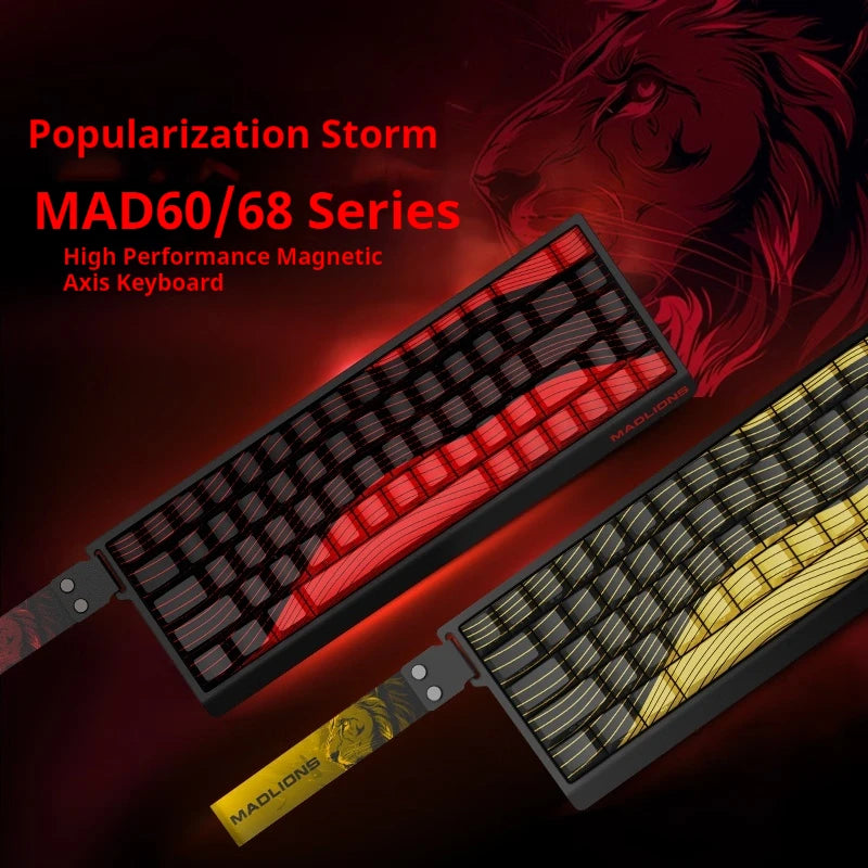 Hot Sale MADLIONS MAD60HE Magnetic Switch Keyboard Mechanical Keyboard 8000Hz 0.01mmRT Wired Custom Valorant Gaming Keyboard