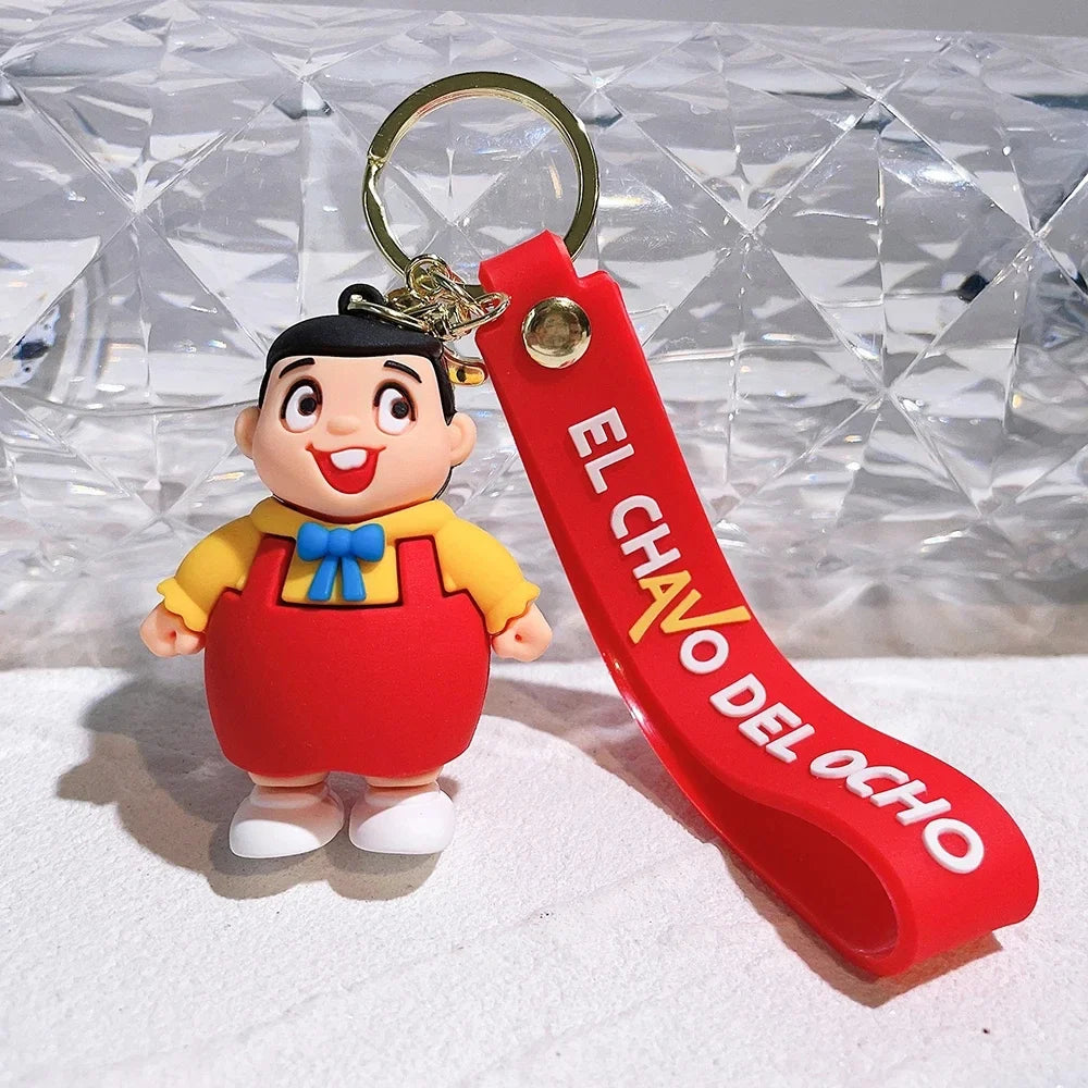 Lively and Humorous Anime El Chavo Del Ocho Keychain - Funky Key Ring for Bags, Cars, and Gifts, Cute and Cool Pendant