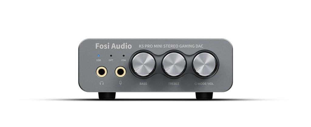 Fosi Audio K5 PRO Gaming USB DAC With Microphone Headphone Amplifier Desktop Mini Audio DAC Amp For PS5 PC