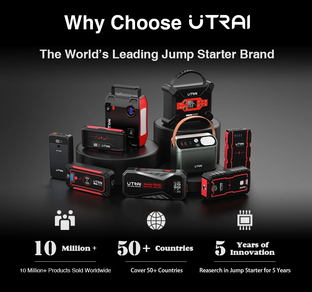 Car Jump Starter  2500A Power Bank Car Battery with 10W Wireless Charger LCD Screen Safety Hammer Jump starter