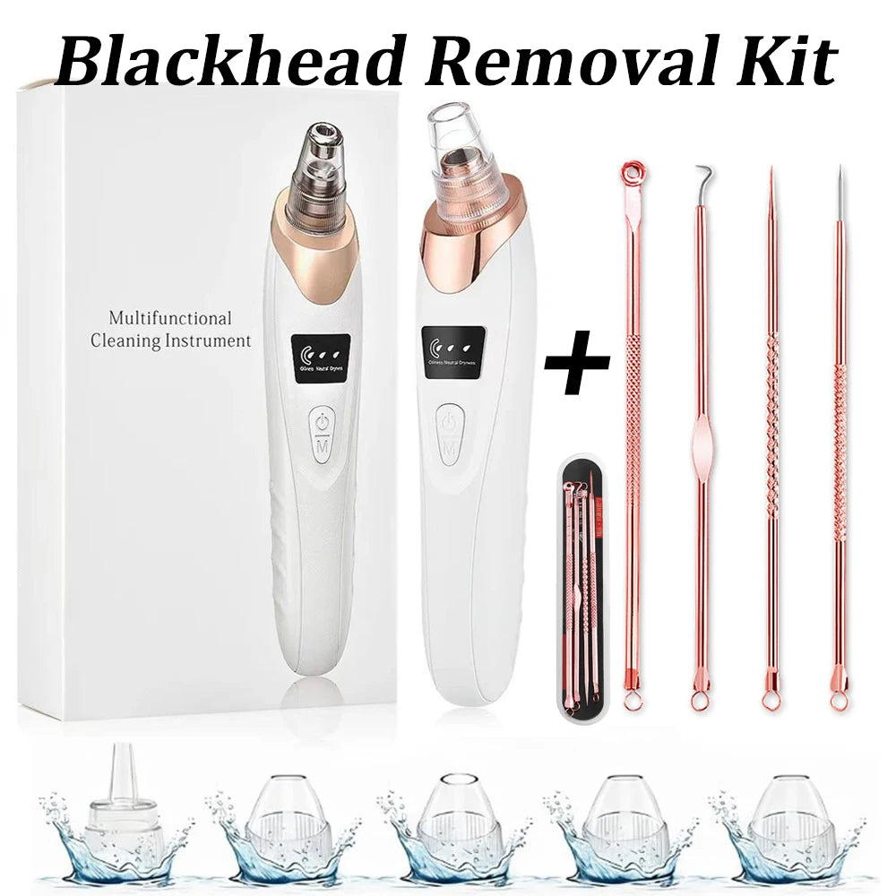 Electric Blackhead Remover Vacuum Acne Cleaner Black Dots Removal Facial Deep Cleansing Pore Cleaner Machine Skin Care Tools