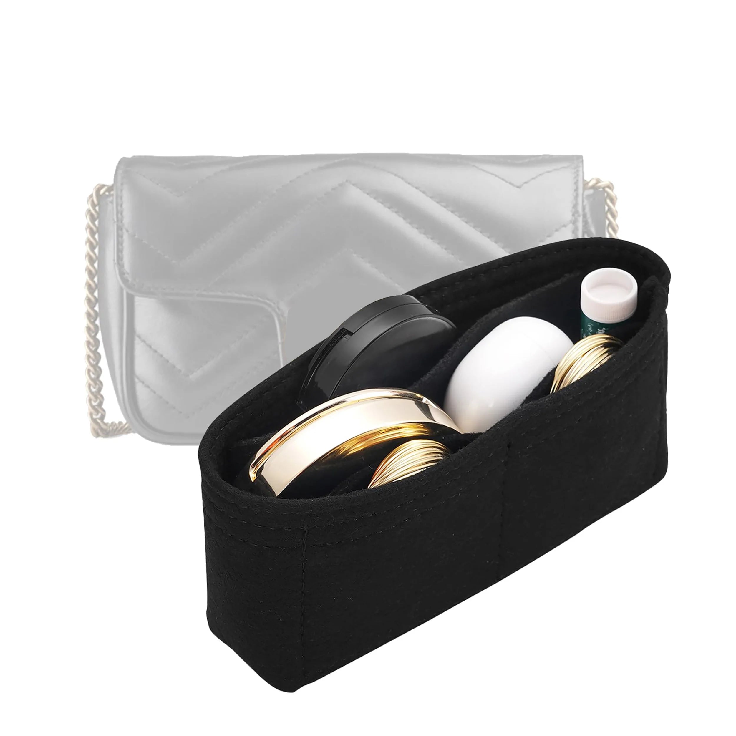 Portable Soft Felt Insert Bag Handbag Insert Bag Women's Travel Bag Insert Liner Brand Purse Organizer Pouch Makeup Organizers