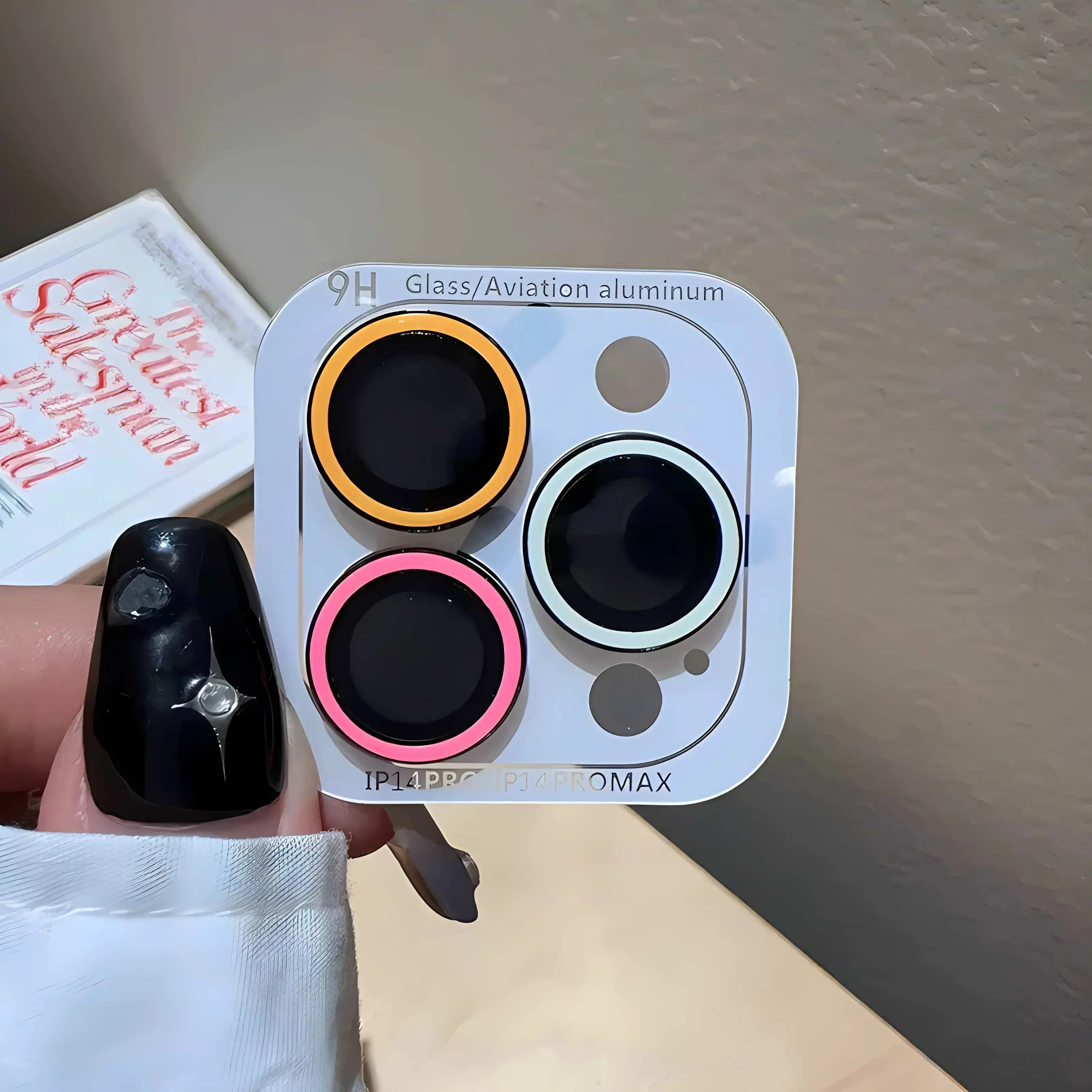 2-3Pcs Luminous Ceramic Camera Protector Film For IPhone 16 12 13 14 15 Pro Max 15 Plus 13 12 Mini Lens Ring Glass Glowing Cap