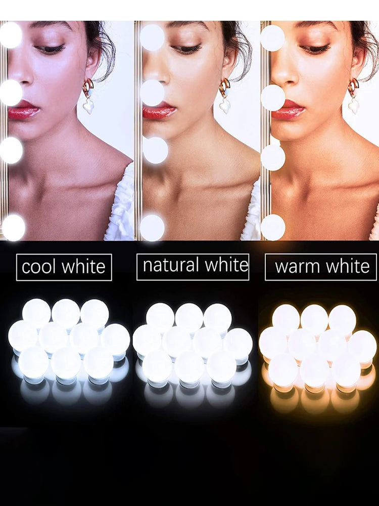 LED Bulb Makeup Lamp USB Power Supply 5V Bathroom,Room Decoration Mirror-mounted Lamp Makeup Mirror Lighting Fixture