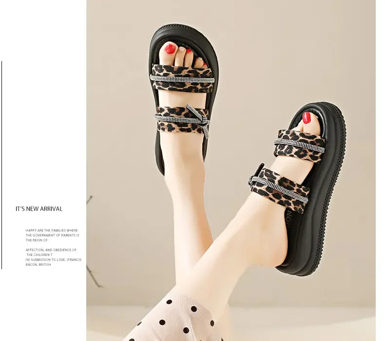 Ladies Summer Casual Flat Sandals Anti Slip Stable Sole Elegant Simple Design Daily Walking Student Footwear