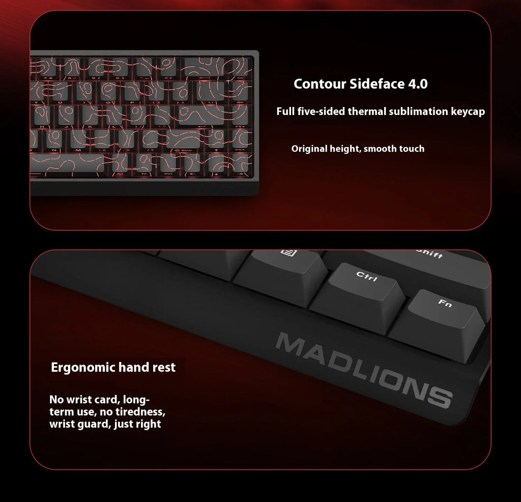 Hot Sale MADLIONS MAD60HE Magnetic Switch Keyboard Mechanical Keyboard 8000Hz 0.01mmRT Wired Custom Valorant Gaming Keyboard