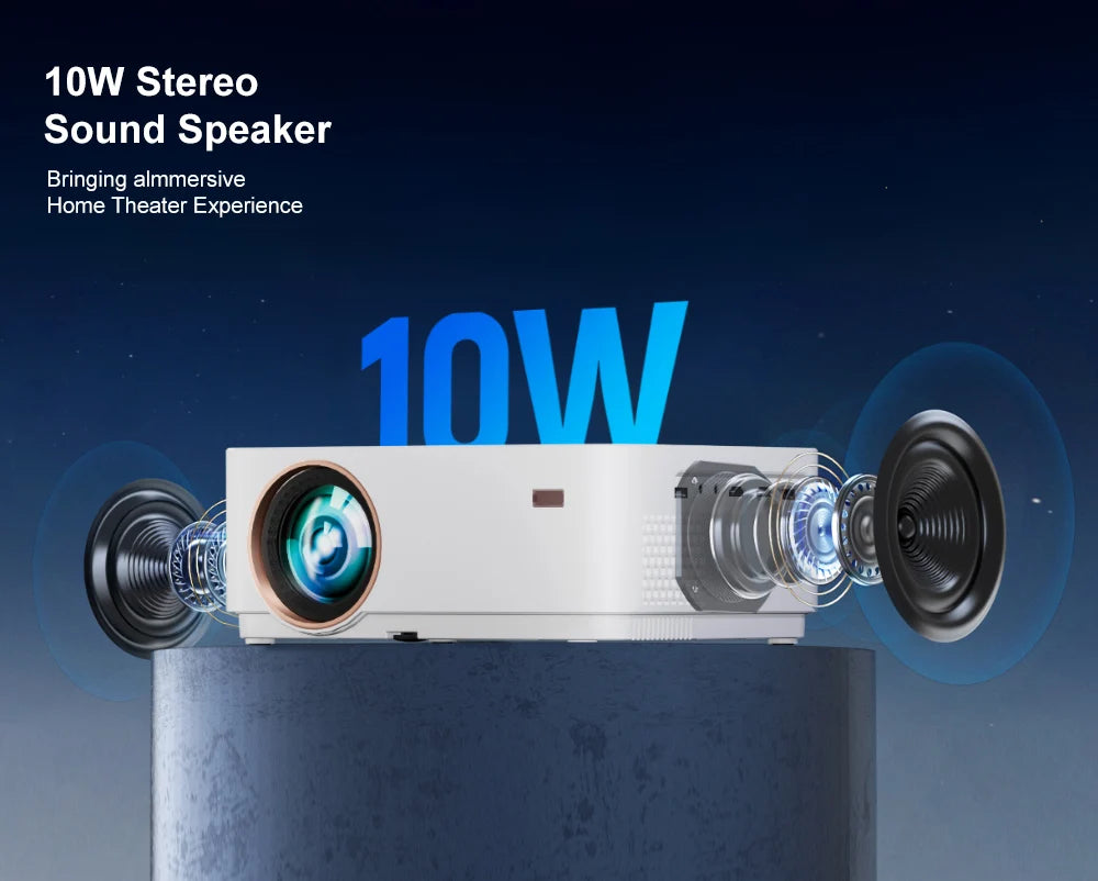 WZATCO New D5 1080P 5G WiFi Android Smart Digital Focus Full HD Projector LED Video Home Theater Cinema Proyector LCD Beamer
