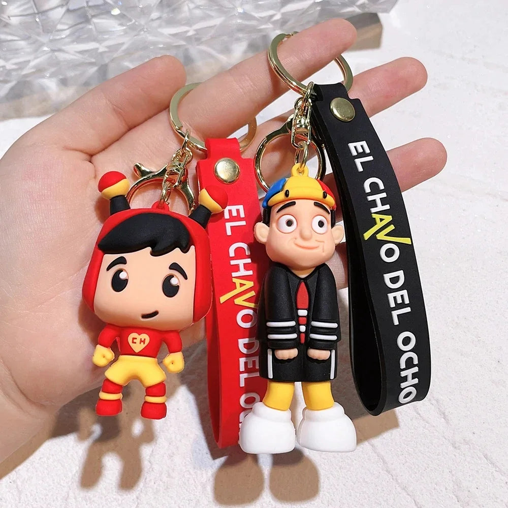 Lively and Humorous Anime El Chavo Del Ocho Keychain - Funky Key Ring for Bags, Cars, and Gifts, Cute and Cool Pendant