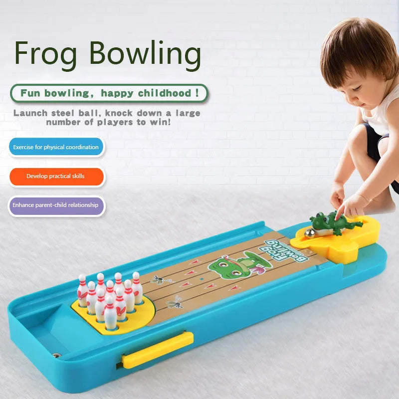 Mini Desktop Bowling Game Toy Funny Indoor Parent-Child Interactive Table Sports Game Toy Bowling Educational Gift For Kids