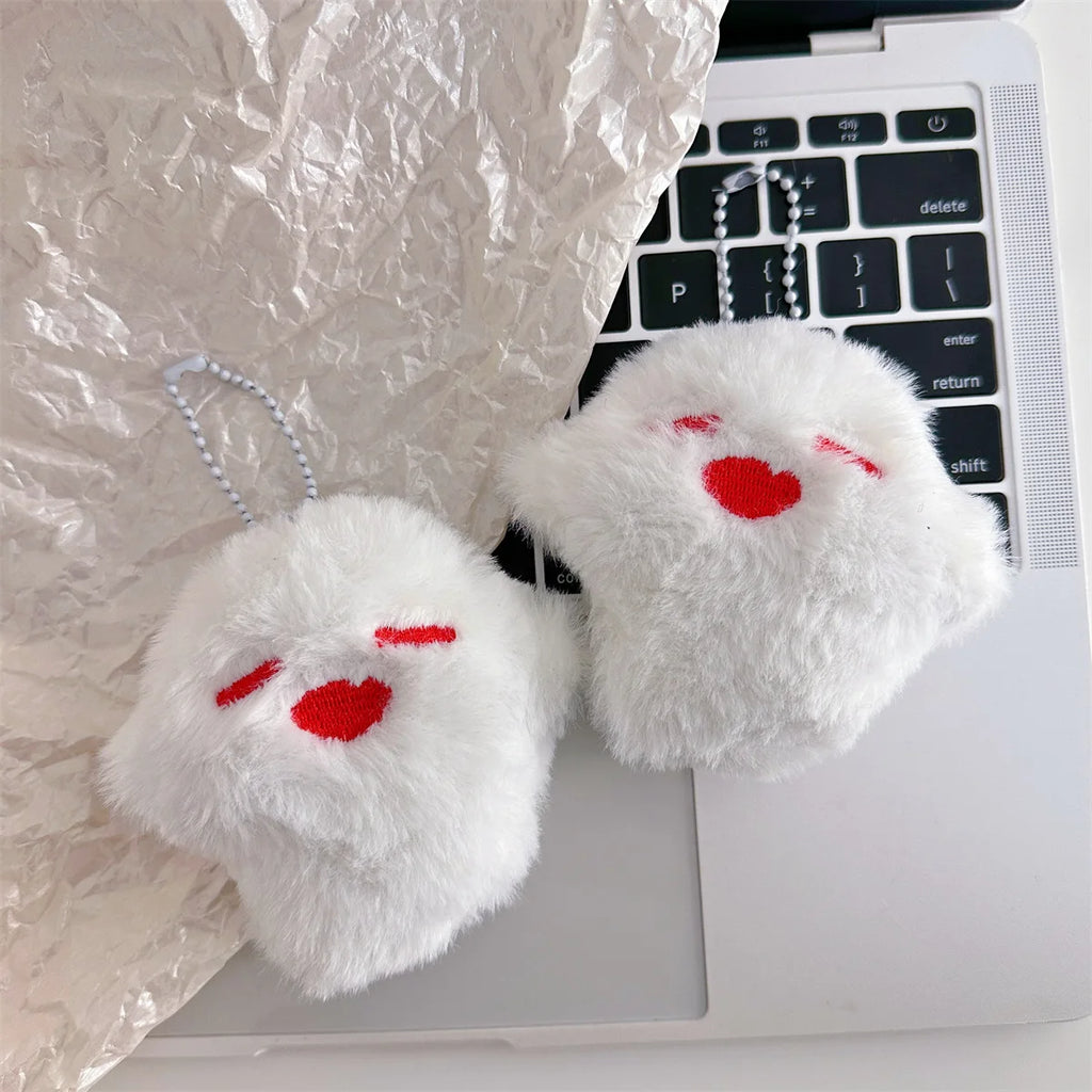 IFYOUOO Hutao Cosplay Keychain Unisex Ghost Pendant Plush Doll Key Rings Accessories Key Chains Hanging Bag Charms