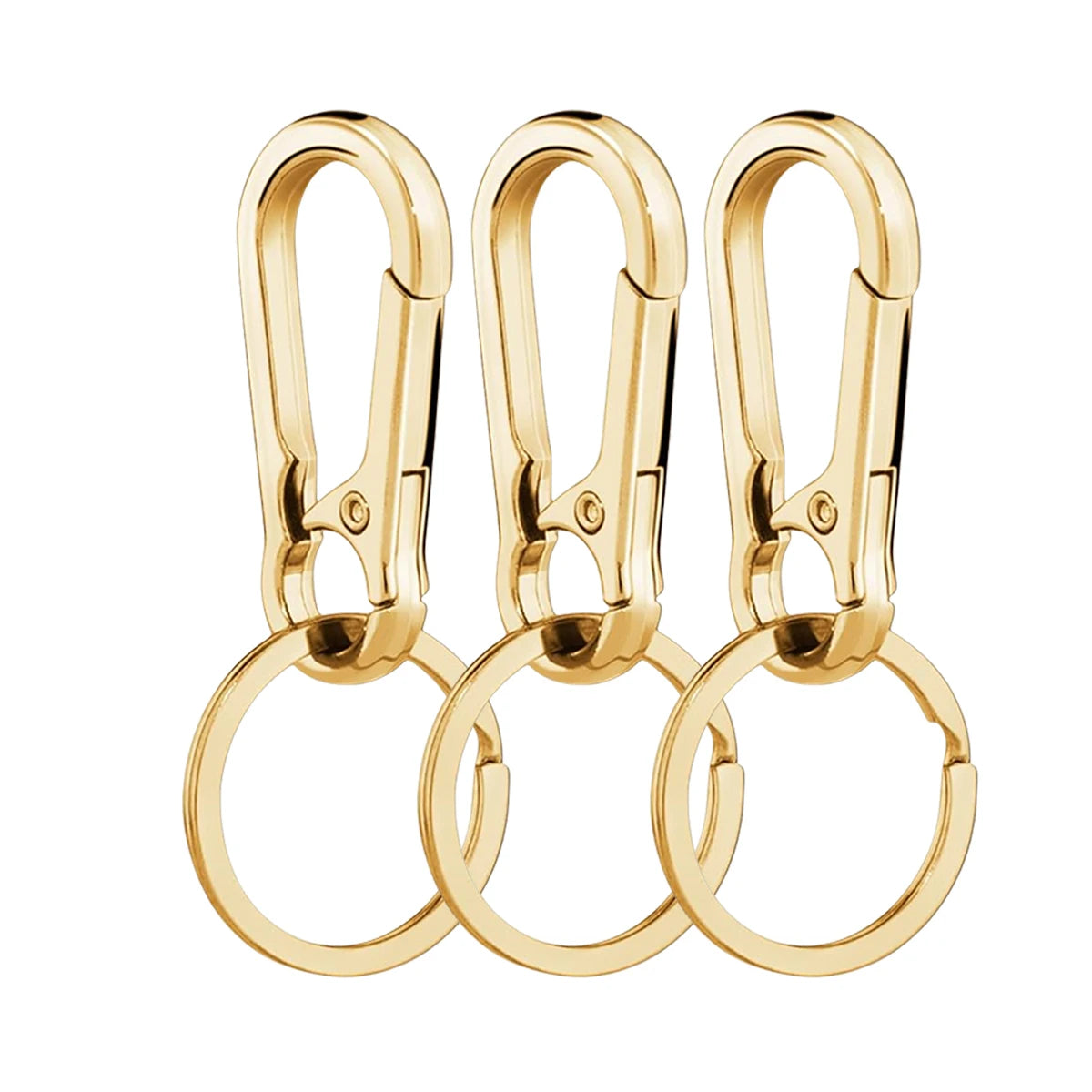 3-Piece Set of Metal Carabiner Keychains, Key Rings, Key Clips, Hooks, and Storage Holders Suitable for Car Key Finders, Men and Women, Outdoor Hiking, and Camping
