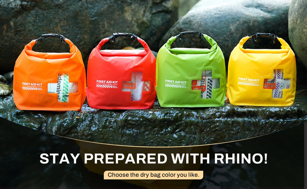 RHINO RESCUE Waterproof First Aid Kit, Lightweight Boat Dry Bag, Emergency Survival Supplies for Outdoor Kayak Floating Swimming
