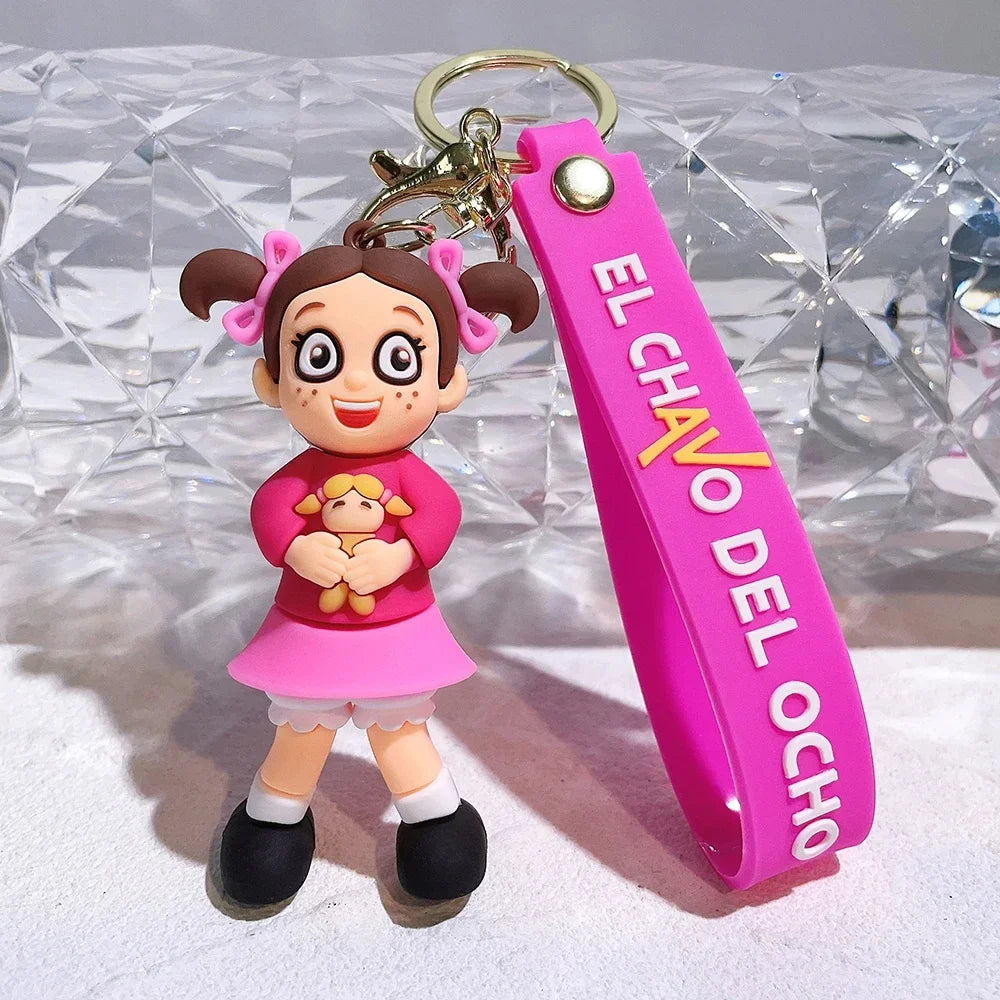 Lively and Humorous Anime El Chavo Del Ocho Keychain - Funky Key Ring for Bags, Cars, and Gifts, Cute and Cool Pendant