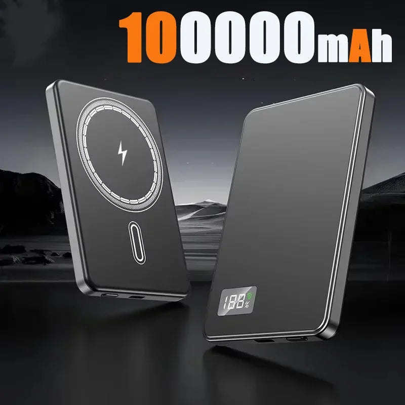 Lenovo 500000mAh Wireless Magnetic PowerBank for Magsafe Fast Charging PD22.5W Portable External Battery Supply for iPhone 15-17