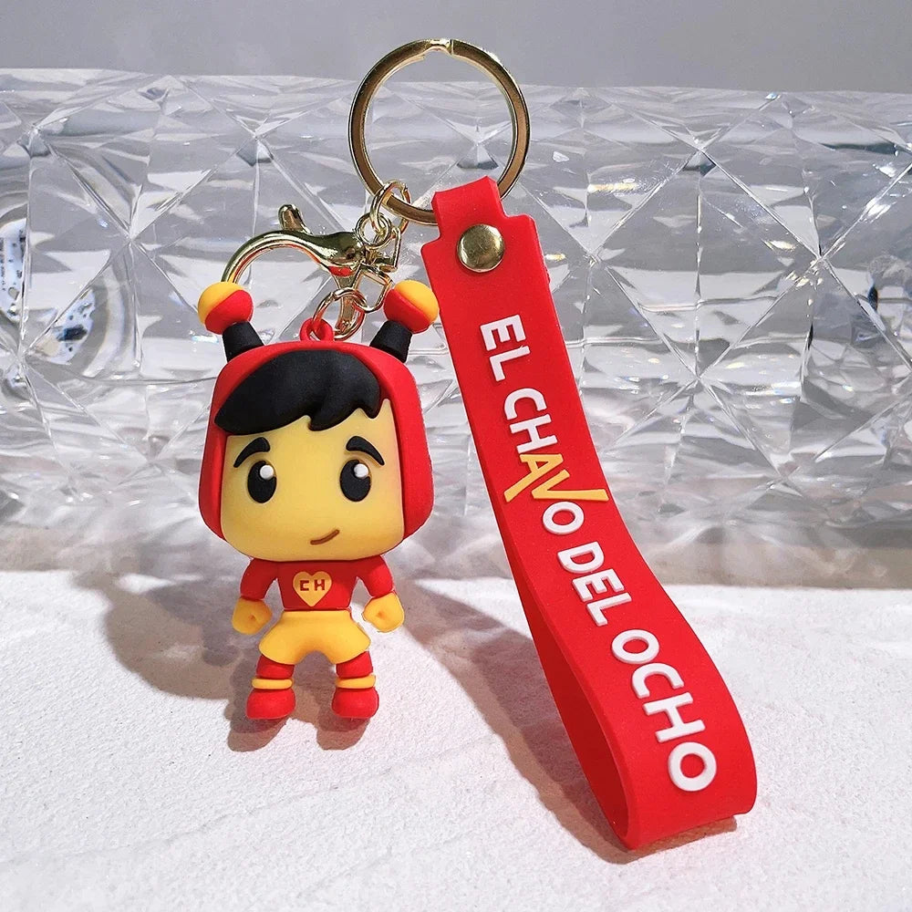 Lively and Humorous Anime El Chavo Del Ocho Keychain - Funky Key Ring for Bags, Cars, and Gifts, Cute and Cool Pendant