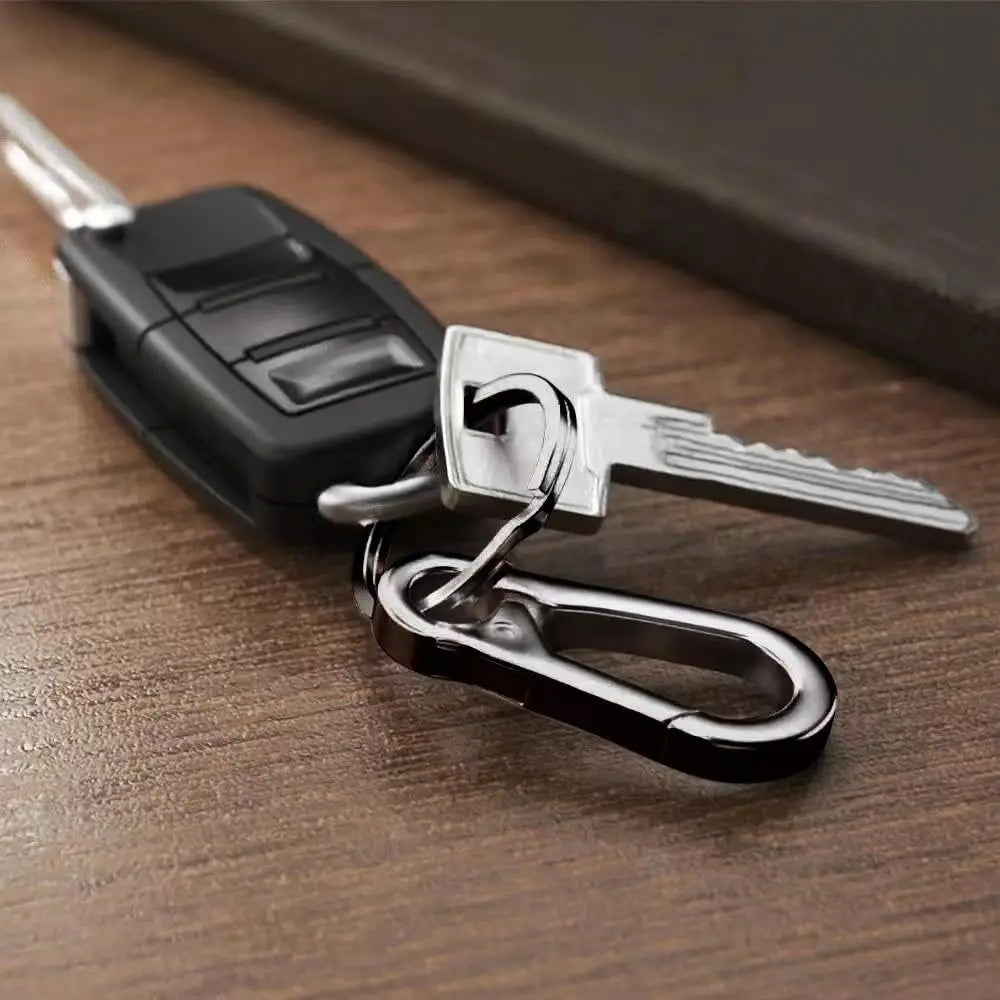 3-Piece Set of Metal Carabiner Keychains, Key Rings, Key Clips, Hooks, and Storage Holders Suitable for Car Key Finders, Men and Women, Outdoor Hiking, and Camping