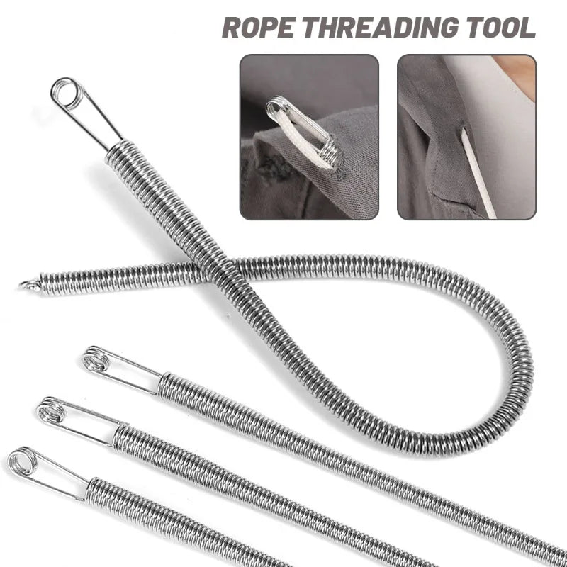 Rope Threading Tool Bendable Spring Drawstring Threader Clip Drawstring Thread Multi Functional DIY Sewing Accessories