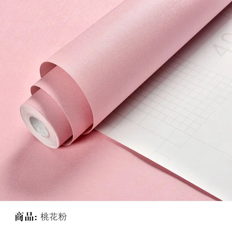 Solid Color Self-Adhesive Macaron Wallpapers Furnitures Cabinet Renovation Sticker Bedroom Vinyl Film DIY Living Room Home Decor