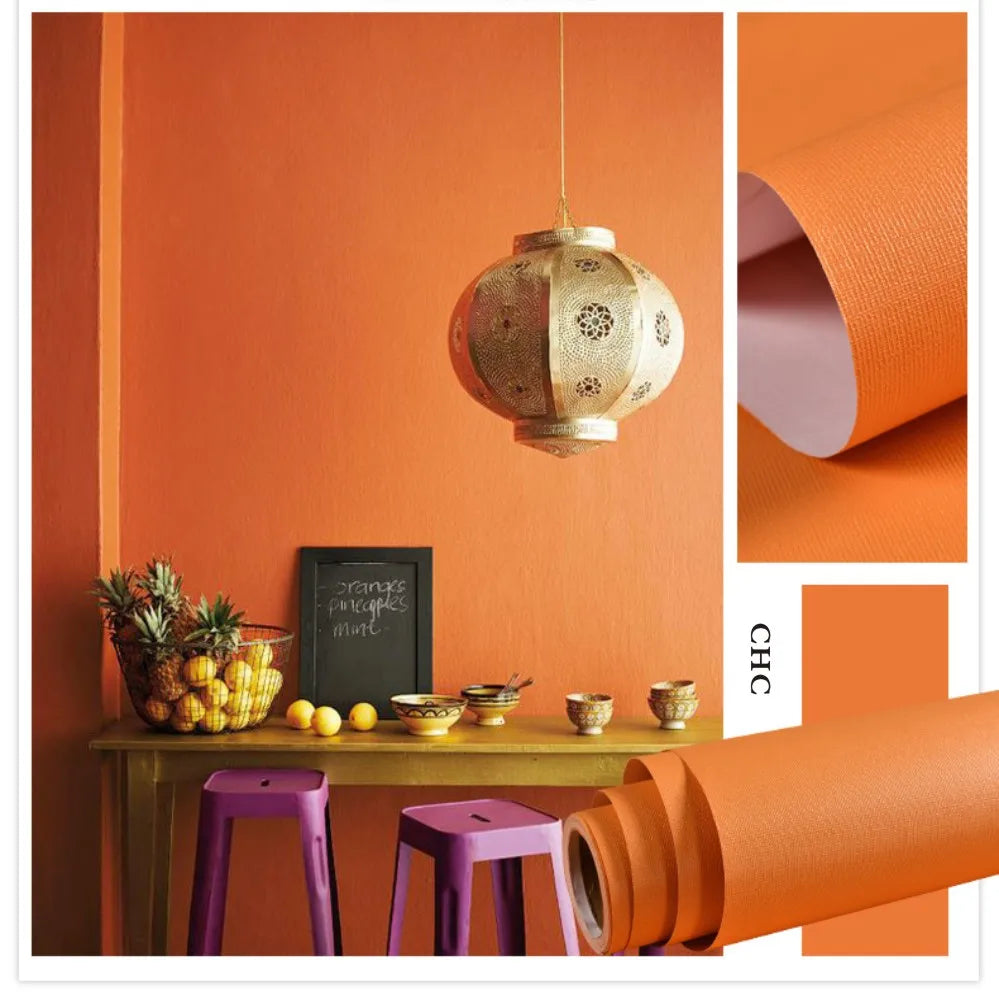Solid Color Self-Adhesive Macaron Wallpapers Furnitures Cabinet Renovation Sticker Bedroom Vinyl Film DIY Living Room Home Decor