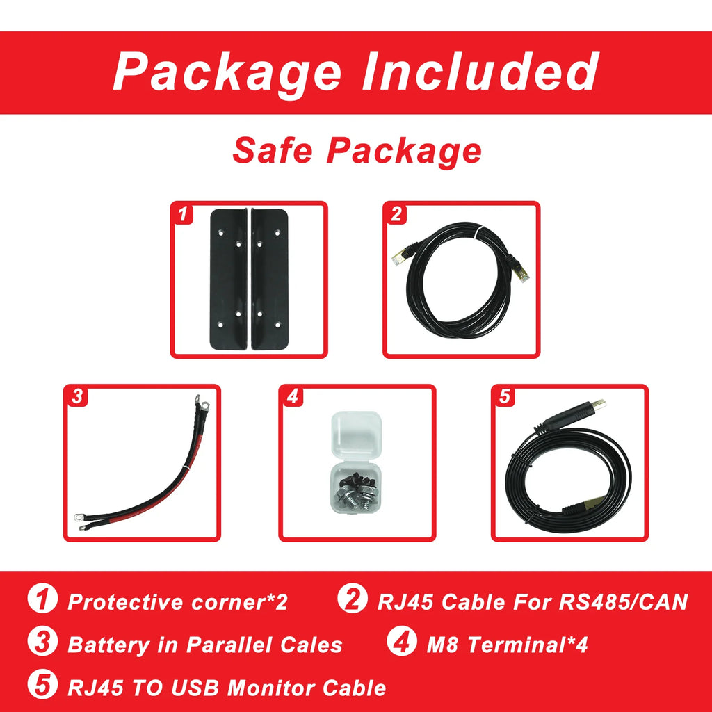 48V 100Ah 50Ah 120Ah 200Ah 300Ah LiFePO4 Battery 16S Built-in BMS 51.2V Lithium Iron Phosphate Batteries for RV Solar No VAT&TAX