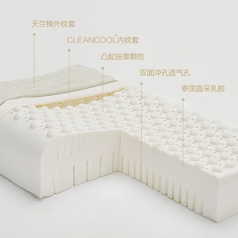 Mijia 8H Natural Latex Massage Pillow Z3 Sleep Cervical Massage Pillow for Sleeping Relax Fatigue High Rebound Comfortable