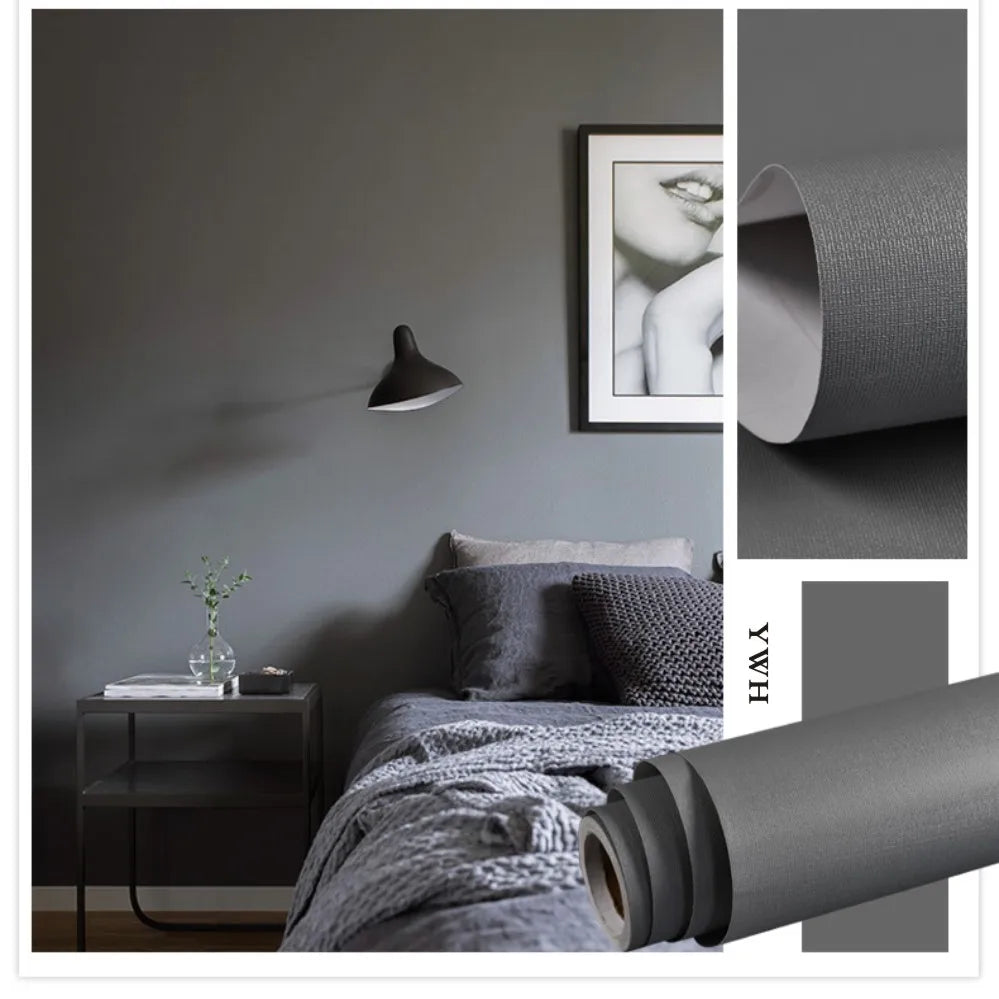 Solid Color Self-Adhesive Macaron Wallpapers Furnitures Cabinet Renovation Sticker Bedroom Vinyl Film DIY Living Room Home Decor