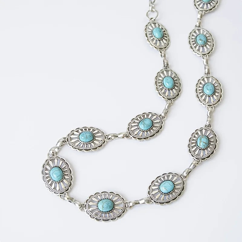 Turquoise Chain Belt Waist Belts For Women For Dresses Metal Belt Womens Western Belts Women's Belts