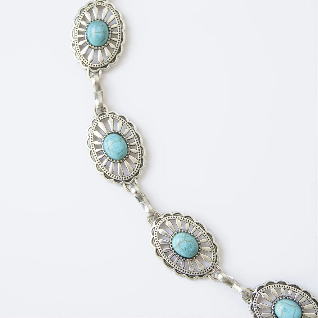 Turquoise Chain Belt Waist Belts For Women For Dresses Metal Belt Womens Western Belts Women's Belts