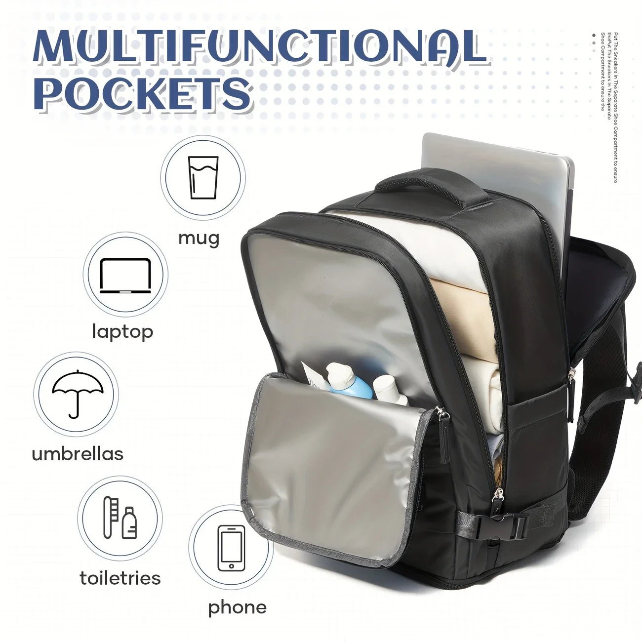 Short Distance Easyjet 45x36x20 Travel Backpack Backpack Hand Luggage Anti-theft Notebook Backpack Vacuum Bags for Clothing