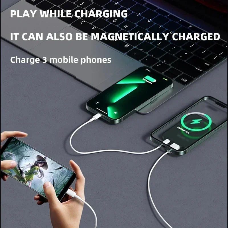10000mah Portable Macsafe Magnetic Power Bank Fast Wireless Charger For iphone 12 13 14 Pro Max External Auxiliary Battery Pack