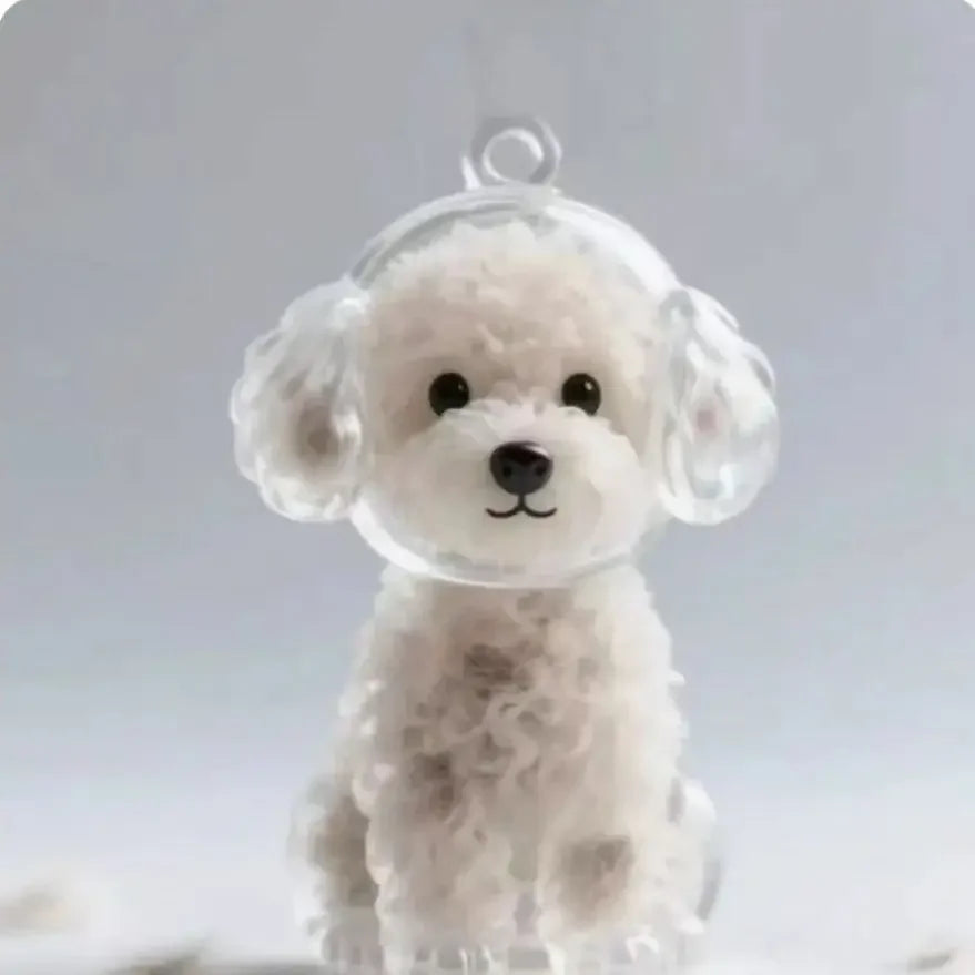 Pet Hair Memorial Resin Storage Capsule Creative Cat/Dog Hair Pendant Unique Keychain Novel Trendy Souvenir Car Decorate Gift
