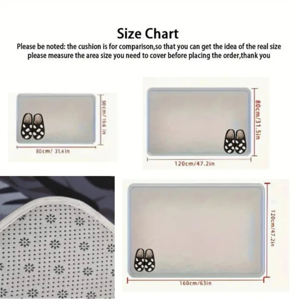 Black Cat Pattern Door Mat Cute Pet Theme Rug Non Slip Absorbent Entrance Mat Home Decor High Definition Durable Indoor Outdoor