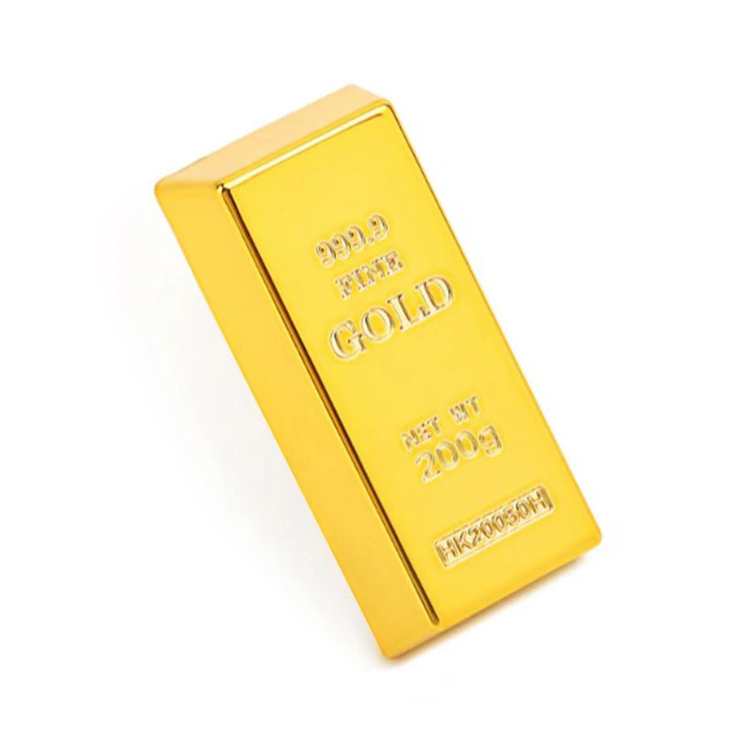 Fake Gold Bar Plastic Golden Paperweight Home Decor Bullion Bar Simulation Golden Brick