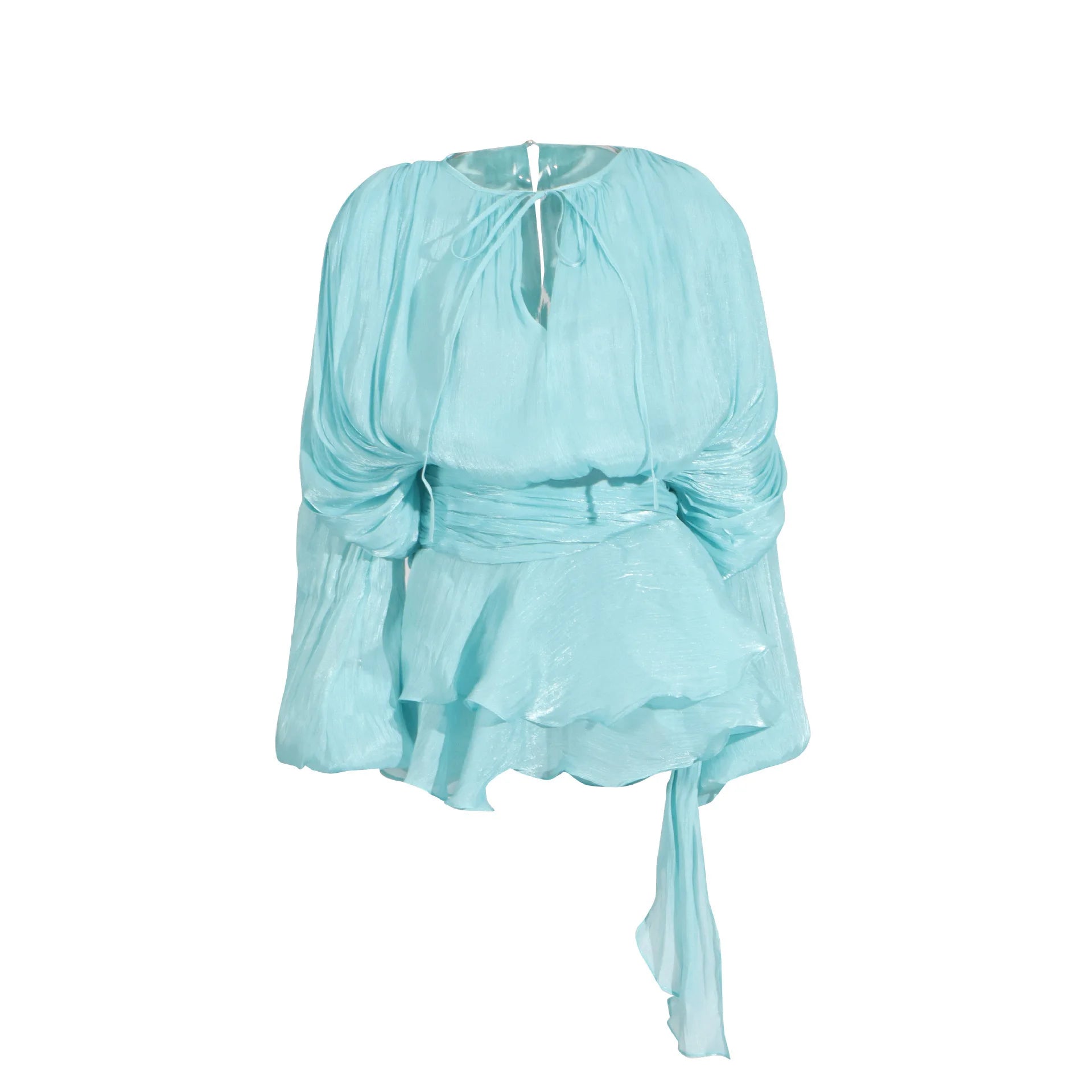 Dresses Skirts Shorts Two-piece Sets Spring/Autumn Women's Puff Sleeves Ruffles Pleats New Comfortable Casual Niche Fashionable