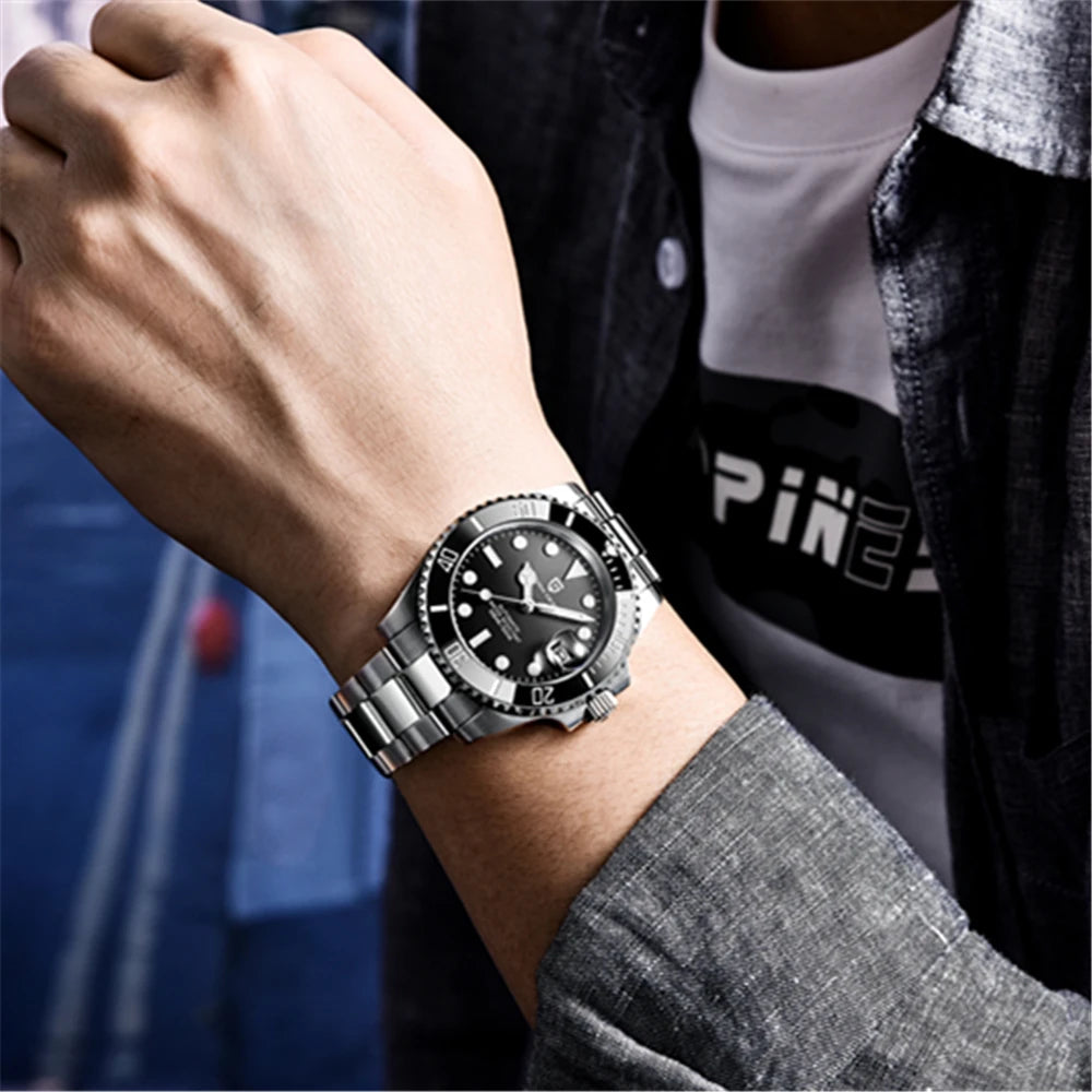 PAGANI DESIGN 2026 NEW Water Ghost Watch 40MM Luxury Automatic Mechanical Watches NH35 Auto Date Dive BGW-9 Watch For Men