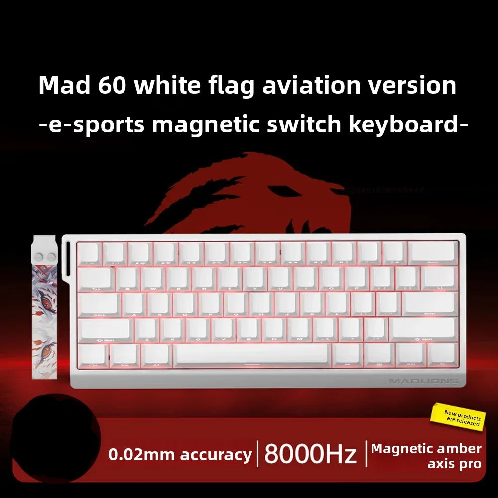 Hot Sale MADLIONS MAD60HE Magnetic Switch Keyboard Mechanical Keyboard 8000Hz 0.01mmRT Wired Custom Valorant Gaming Keyboard