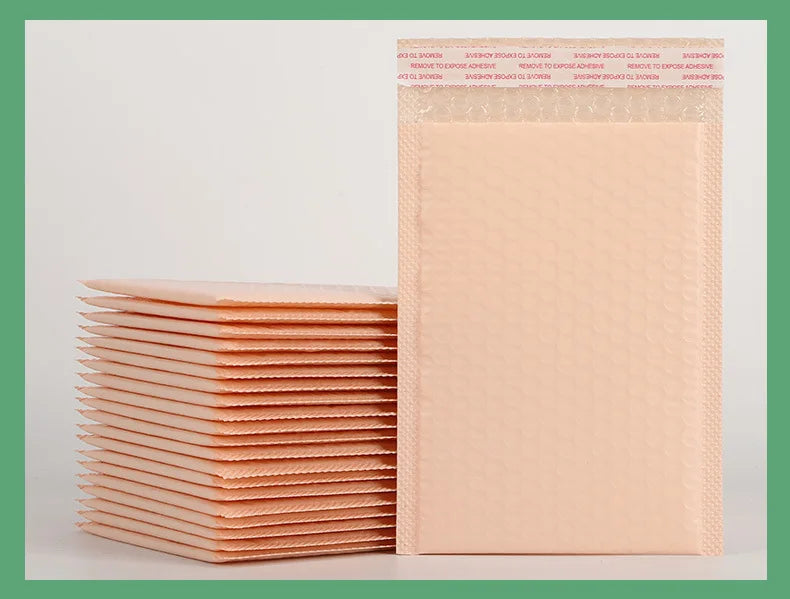 20Pcs Pink Poly Bubble Mailers Padded Envelopes Bulk Bubble Lined Wrap Polymailer Bags for Shipping Packaging Maile Self Seal